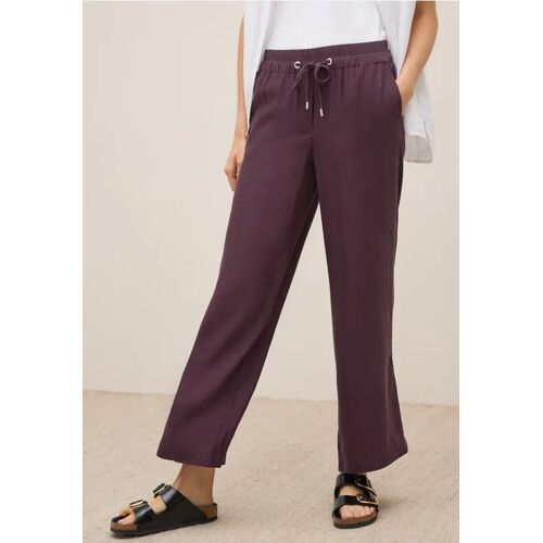 Cecil / Wide Leg Strukturhose - mulberry red / Rot / 54% Lyocell/46% Viskose / XS S XL L XXL M