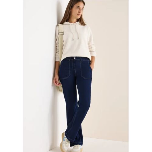 Cecil / Bootcut Jeans - rinsed wash / Blau / 78% Baumwolle/20% Recycled Polyester/2% Elasthan / 32 25 34 33 36 32 25 28 29 30 31 30 36 26 28 29 34 27 27 31 26 33