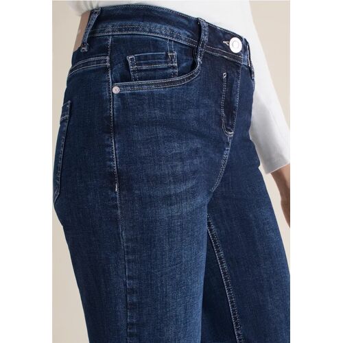 Cecil / Wide Leg Jeans - Dark blue wash / Blau / 89% Baumwolle/9% Polyester/2% Elasthan / 30 27 32 33 36 28 26 36 38 34 31 28 25 32 29 29 25 38 31 34 30 26 33 27