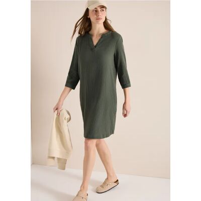 Cecil / Knielanges Kleid in Musselin-Qualität - khaki / Grün / 100% Baumwolle / L S XXL XS M XL Cecil / Knielanges Kleid in Musselin-Qualität - khaki / Grün / 100% Baumwolle / L S XXL XS M XL