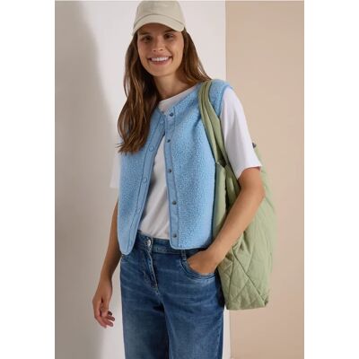 Cecil / Teddy-Weste mit Softshelldetails - easy blue / Blau / 100% Polyester / XL M XS L S XXL Cecil / Teddy-Weste mit Softshelldetails - easy blue / Blau / 100% Polyester / XL M XS L S XXL