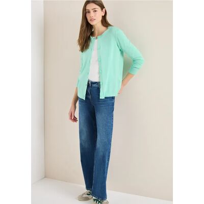 Cecil / Basic Cardigan mit Rundhals - jelly mint / Grün / 60% Baumwolle/40% Viskose / M 3XL XL XXL XS L Cecil / Basic Cardigan mit Rundhals - jelly mint / Grün / 60% Baumwolle/40% Viskose / M 3XL XL XXL XS L