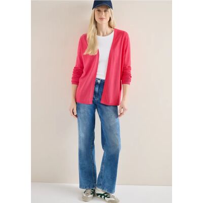 Cecil / Basic Cardigan in offener Passform - geranium red / Rot / 60% Baumwolle/40% Viskose / M L S XS XXL Cecil / Basic Cardigan in offener Passform - geranium red / Rot / 60% Baumwolle/40% Viskose / M L S XS XXL