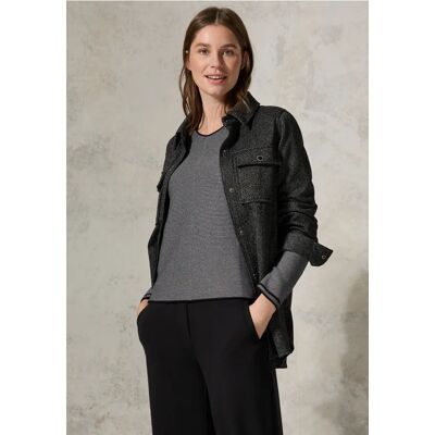 Cecil / Pulli mit Strukturstreifen - Black / Schwarz / 100% Baumwolle / L M XL XXL Cecil / Pulli mit Strukturstreifen - Black / Schwarz / 100% Baumwolle / L M XL XXL