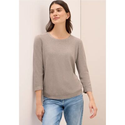 Cecil / Rundhals Strickpullover - toffee cream melange / Braun / 60% Baumwolle/40% Viskose / M L XXL XL Cecil / Rundhals Strickpullover - toffee cream melange / Braun / 60% Baumwolle/40% Viskose / M L XXL XL