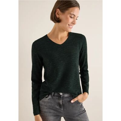 Cecil / V-Neck Pullover - ink green heather melange / Grün / 60% Baumwolle/40% Polyester / M XS S XXL XL L Cecil / V-Neck Pullover - ink green heather melange / Grün / 60% Baumwolle/40% Polyester / M XS S XXL XL L