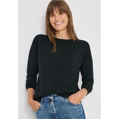 Cecil / Pullover mit Strukturdetail - ink green / Grün / 50% Viskose/28% Polyester/22% Nylon / M L S XS Cecil / Pullover mit Strukturdetail - ink green / Grün / 50% Viskose/28% Polyester/22% Nylon / M L S XS
