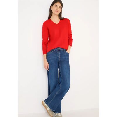 Cecil / Kuscheliger V-Neck Pullover - pumpkin orange melange / Orange / 37% Baumwolle/34% Polyacrylic/26% Polyester/3% Elasthan / XXL L XS S XL M Cecil / Kuscheliger V-Neck Pullover - pumpkin orange melange / Orange / 37% Baumwolle/34% Polyacrylic/26% Polyester/3% Elasthan / XXL L XS S XL M
