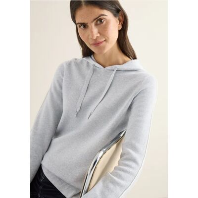 Cecil / Jacquard Hoodie mit Glitzer - luna grey melange / Grau / 41% Baumwolle/34% Polyacrylic/22% Metallised Poly/3% Nylon / S XL XXL XS L M Cecil / Jacquard Hoodie mit Glitzer - luna grey melange / Grau / 41% Baumwolle/34% Polyacrylic/22% Metallised Poly/3% Nylon / S XL XXL XS L M