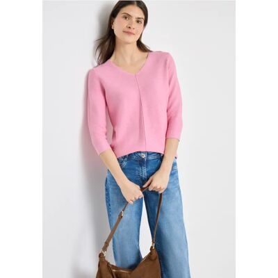 Cecil / 3/4-Arm Pullover mit Struktur - flamingo rose / Rosa / 60% Organic Cotton/40% Viskose / L S M XL XXL Cecil / 3/4-Arm Pullover mit Struktur - flamingo rose / Rosa / 60% Organic Cotton/40% Viskose / L S M XL XXL