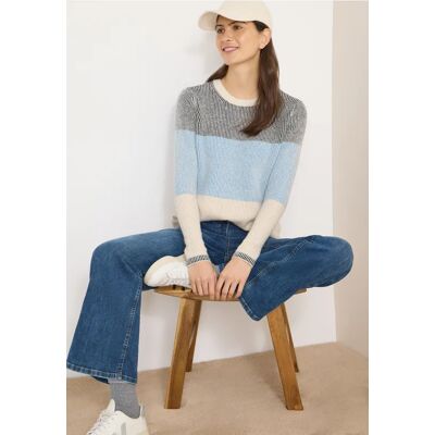Cecil / Softer Streifen Pullover - universal blue / Blau / 37% Baumwolle/34% Polyacrylic/26% Polyester/3% Elasthan / L M S 3XL XL XXL Cecil / Softer Streifen Pullover - universal blue / Blau / 37% Baumwolle/34% Polyacrylic/26% Polyester/3% Elasthan / L M S 3XL XL XXL