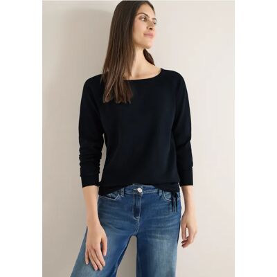 Cecil / Pullover mit Strukturdetail - universal blue / Blau / 100% Baumwolle / S L XS XL M Cecil / Pullover mit Strukturdetail - universal blue / Blau / 100% Baumwolle / S L XS XL M