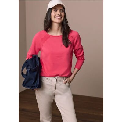 Cecil / Pullover mit Strukturdetail - geranium red / Rot / 100% Baumwolle / M S XXL XS L XL Cecil / Pullover mit Strukturdetail - geranium red / Rot / 100% Baumwolle / M S XXL XS L XL
