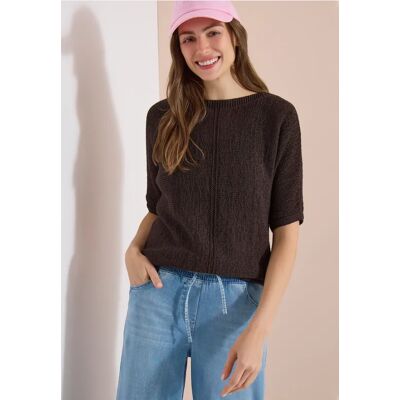 Cecil / Dolman Pullover mit U-Boot-Ausschnitt - brown cacao / Braun / 70% Baumwolle/30% Polyester / XL XS XXL M S L Cecil / Dolman Pullover mit U-Boot-Ausschnitt - brown cacao / Braun / 70% Baumwolle/30% Polyester / XL XS XXL M S L