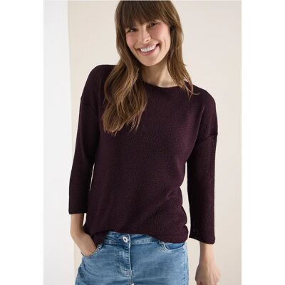 Cecil / 3/4-Arm Shirt im Ajour-Look - rich burgundy / Rot / 62% Viskose/38% Polyester / L XL XXL S M XS Cecil / 3/4-Arm Shirt im Ajour-Look - rich burgundy / Rot / 62% Viskose/38% Polyester / L XL XXL S M XS