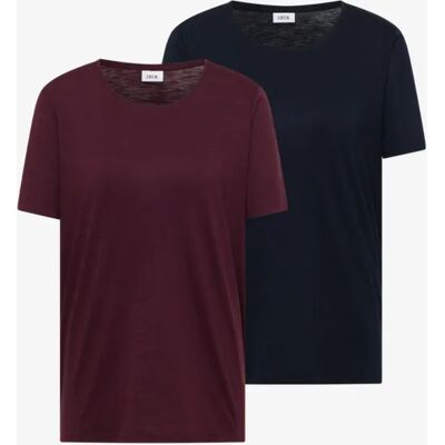 Cecil / Basic T-Shirt mit Rundhals im 2er-Pack - sweet grape red/universal blue / Multicolour Rot Blau / 50% Modal/50% Baumwolle / M XXL S XS L XL Cecil / Basic T-Shirt mit Rundhals im 2er-Pack - sweet grape red/universal blue / Multicolour Rot Blau / 50% Modal/50% Baumwolle / M XXL S XS L XL