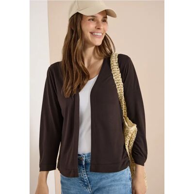 Cecil / Offene Jacke in Unifarbe mit 3/4-Arm - brown cacao / Braun / 65% Viskose/35% Polyester / M XS XL XXL S L Cecil / Offene Jacke in Unifarbe mit 3/4-Arm - brown cacao / Braun / 65% Viskose/35% Polyester / M XS XL XXL S L