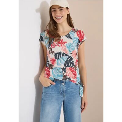Cecil / T-Shirt in Ausbrenner-Optik - light alabaster white / Weiß / 65% Polyester/35% Viskose / XS M S XXL XL L Cecil / T-Shirt in Ausbrenner-Optik - light alabaster white / Weiß / 65% Polyester/35% Viskose / XS M S XXL XL L