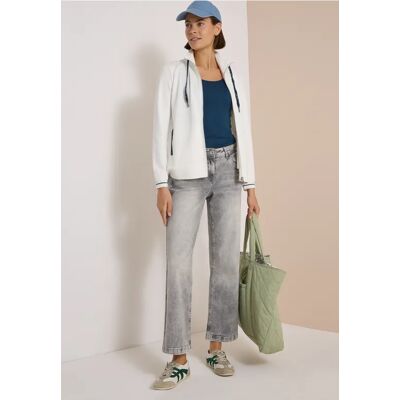 Cecil / Leichte Jacke mit Stehkragen und Zipper - vanilla white / Weiß / 72% Viskose/25% Polyester/3% Elasthan / S XS L XXL XL M Cecil / Leichte Jacke mit Stehkragen und Zipper - vanilla white / Weiß / 72% Viskose/25% Polyester/3% Elasthan / S XS L XXL XL M