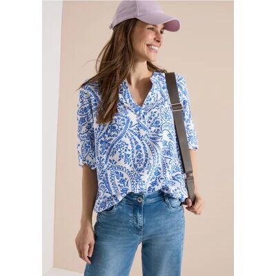Cecil / 3/4-Arm Bluse mit Split Neck und Glitzer - light alabaster white / Weiß / 95% Viskose/5% Metallised Fibr / XXL L M XL Cecil / 3/4-Arm Bluse mit Split Neck und Glitzer - light alabaster white / Weiß / 95% Viskose/5% Metallised Fibr / XXL L M XL