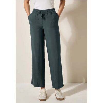 Cecil / Wide Leg Strukturhose - slate khaki / Grün / 88% Viskose/12% Nylon / S XL M XS Cecil / Wide Leg Strukturhose - slate khaki / Grün / 88% Viskose/12% Nylon / S XL M XS