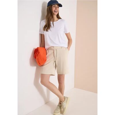 Cecil / Mid Waist Wide Leg Shorts im Loose Fit - pearl beige / Beige / 98% Baumwolle/2% Elasthan / 33 31 36 27 25 34 Cecil / Mid Waist Wide Leg Shorts im Loose Fit - pearl beige / Beige / 98% Baumwolle/2% Elasthan / 33 31 36 27 25 34
