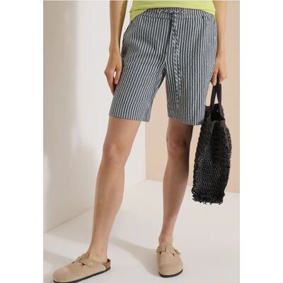Cecil / Wide Leg Shorts in Seersucker-Qualität - universal blue / Blau / 73% Viskose/25% Polyester/2% Elasthan / M 3XL S XXL XL L XS Cecil / Wide Leg Shorts in Seersucker-Qualität - universal blue / Blau / 73% Viskose/25% Polyester/2% Elasthan / M 3XL S XXL XL L XS