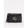 Gucci Marmont Umhängetasche aus Leder Schwarz Einheitsgröße