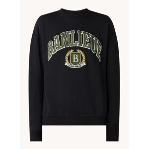 Clan de Banlieue Crest Oversized Pullover mit Logo-Stickerei Schwarz S