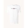 Tommy Hilfiger T-Shirt aus Bio-Baumwolle mit Logostickerei Weiß XXL
