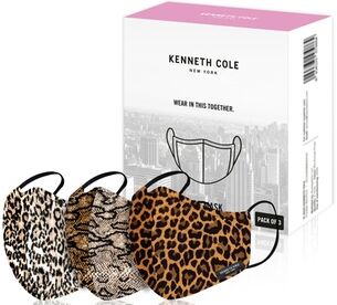 Groupon Goods Global GmbH Kenneth Cole 3er-Pack Gesichtsmasken mit Animal-Print