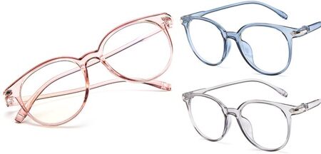 Groupon Goods Global GmbH 1x, 2x oder 3x Anti-Blaulicht-Brille in Transparent-Farbe, Pink oder Blau