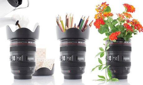 Groupon Goods Global GmbH Witzige Tasse in Kameraobjektiv-Design mit 250ml Füllmenge, auch als dekorative Aufbewahrungsmöglichkeit nutzbar Groupon Goods Global GmbH Witzige Tasse in Kameraobjektiv-Design mit 250ml Füllmenge, auch als dekorative Aufbewahrungsmöglichkeit nutzbar