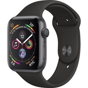 Apple Watch Series 4 (2018) 44 mm Aluminium GPS grau Sportarmband schwarz