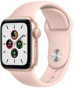Apple Wie neu: Apple Watch SE Aluminium 44mm   WiFi   gold   Sportarmband Sandrosa