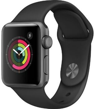 Apple Watch Series 2 Aluminium 38mm   Gehäuse silber   Sportarmband weiß