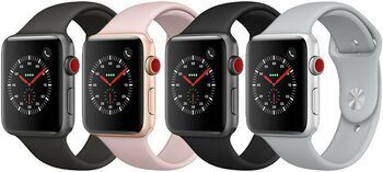 Apple Watch Series 3   42 mm   Aluminium   GPS   grau   Sportarmband schwarz