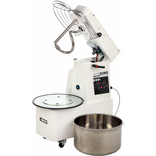 AgriEuro TOP-LINE Mixer 3000 T-2G Deluxe DIG - Spiralkneter mit Hebefunktion - 24 kg 3-Phasen 2-Geschwindigkeiten - Digitaler Bildschirm