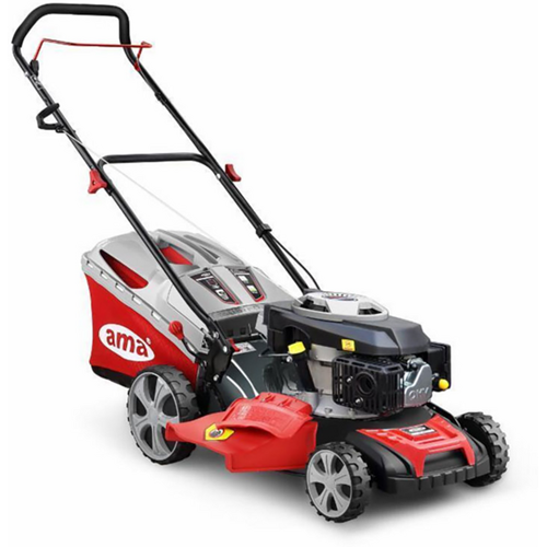 Rasenmäher zum Schieben Ama NRS 465T Benzinmotor - 4in1: Sammeln, Mulchen, Seiten- und Heckauswurf