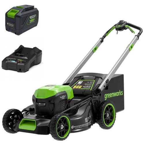 Greenworks GD48LM51SPIIK5 - Akku-Rasenmäher mit Eigenantrieb - 48V/5Ah - Schnittbreite 51 cm