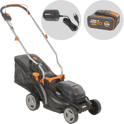 Worx WG733E - Akku-Rasenmäher - 20V/4Ah - Schnittbreite 33cm Worx WG733E - Akku-Rasenmäher - 20V/4Ah - Schnittbreite 33cm