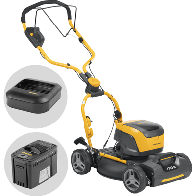 Stiga Multiclip 547e S Kit - Akku-Mulchrasenmäher - 48V/5Ah - Schnittbreite 45 cm Stiga Multiclip 547e S Kit - Akku-Mulchrasenmäher - 48V/5Ah - Schnittbreite 45 cm