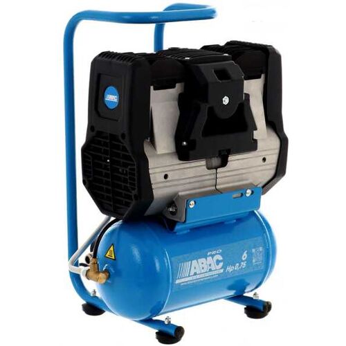ABAC START SILENT OS7P - Schallgedämpfter, ölfreier, einphasiger elektrischer Luftkompressor - Motor 0,75 PS - 6 Liter