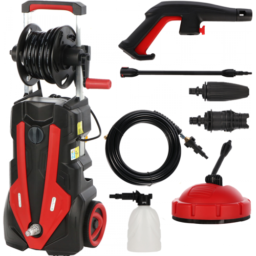 GeoTech Jetty 165 - Hochdruckreiniger + Kit Terrassenreiniger und Schlauchreinigung - 165 bar - 450 l/h