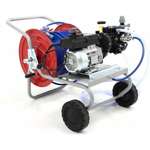AgriEuro TOP-LINE Kit Elektrische Motorsprühpumpe Comet APS 31 mit Elektromotor und Wagen