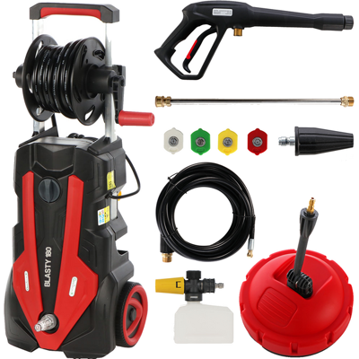 GeoTech Blasty 180 - Hochdruckreiniger mit professioneller Lanze + Kit Terrassenreiniger/Schlauchreinigung - 180 bar - 450 l/h GeoTech Blasty 180 - Hochdruckreiniger mit professioneller Lanze + Kit Terrassenreiniger/Schlauchreinigung - 180 bar - 450 l/h