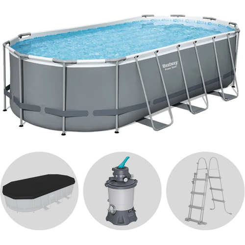 Bestway Power Steel 56710DE - 549x274x122 cm - Frame Pool, oval