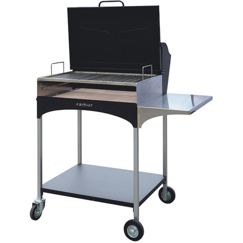 Famur BK 8 ELITE - Grill 2 in 1 zum Grillen mit Holz oder Kohle