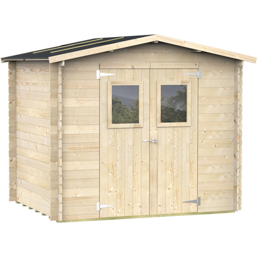 Alce Hobby 248x198 Gartenhaus aus Holz Mit Fenstern und Doppelflügeltür 248x198x217 cm