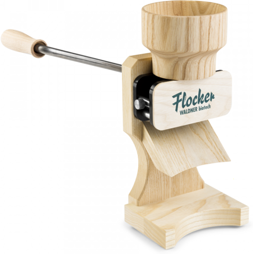 Waldner Flocker 180g - Manuelle Flockenquetsche aus Eschenholz mit Edelstahlwalzen